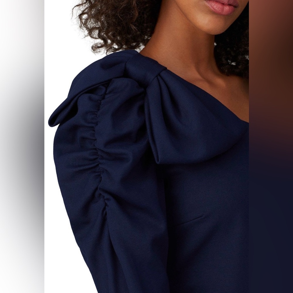 Amanda Uprichard One Shoulder Bow Dress - Picture 4 of 5